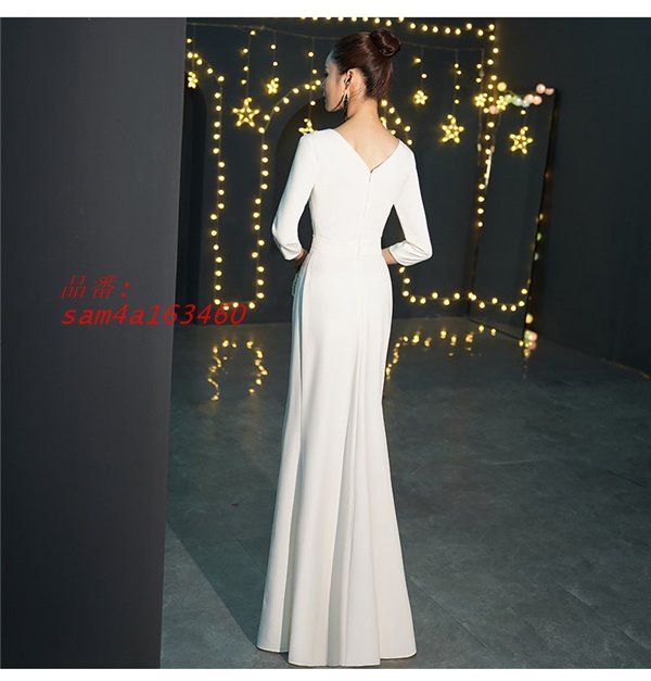 Vネック ファスナー 結婚式 お呼ばれ パーティードレス ロングドレス 30代 ワンピース ブライズメイド 花嫁 演奏会 40代 黒 20代 am4a163460 MAAHADDERANG_COM