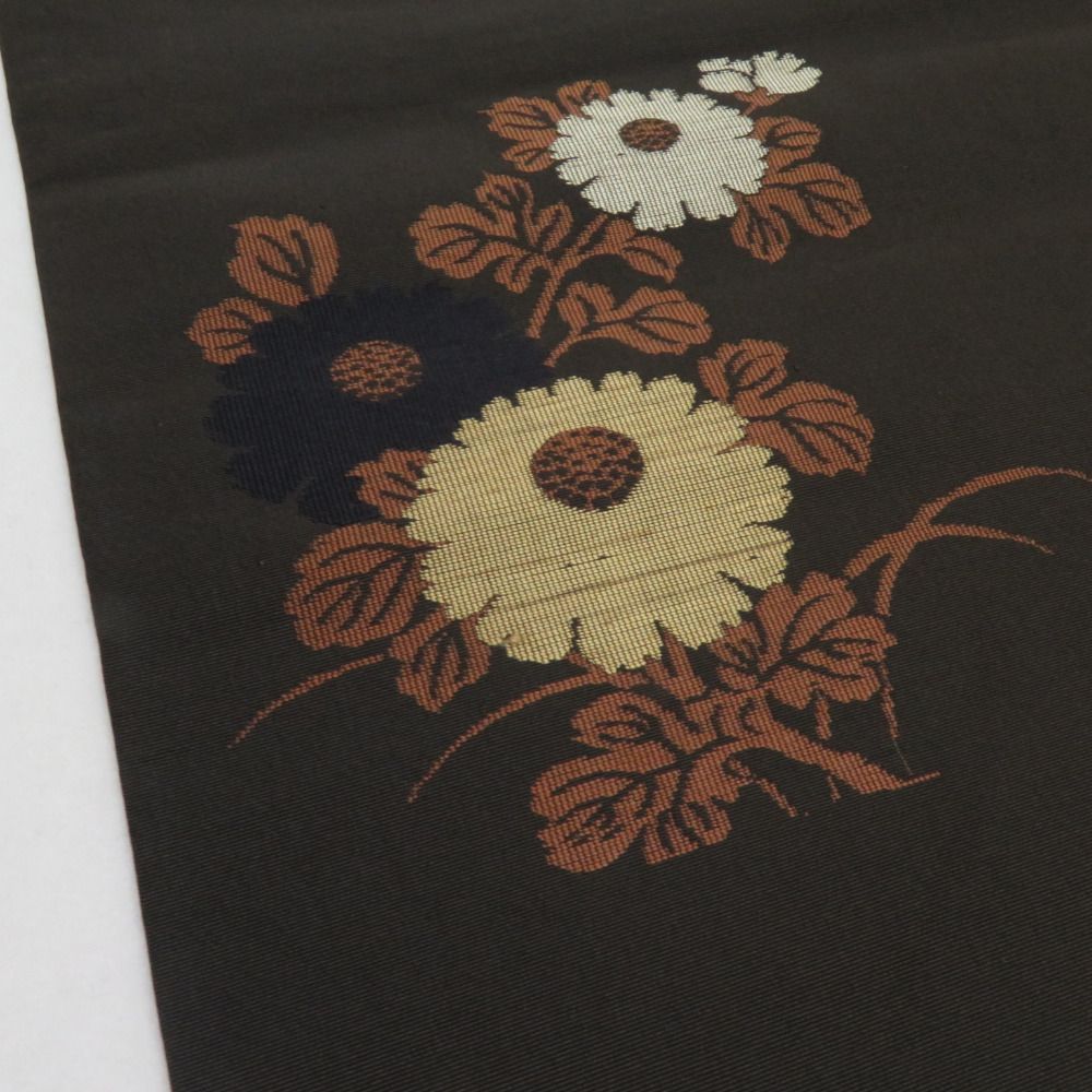 アンティーク昼夜帯　蝶に薔薇　可愛い更紗　リバーシブル アンティーク昼夜帯リバーシブル アンティーク昼夜帯 蝶に薔薇 可愛い