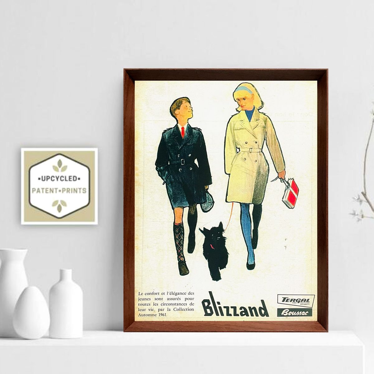 ルネ・グリュオー 1960年代 フランス ヴィンテージ 雑誌 広告 額