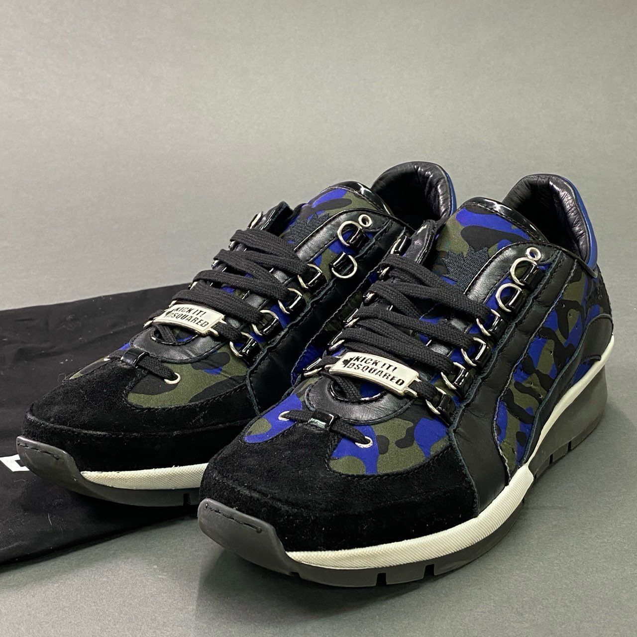 4c18 DSQUARED2 ディースクエアード 551 迷彩 レオパード柄 ローカット 
