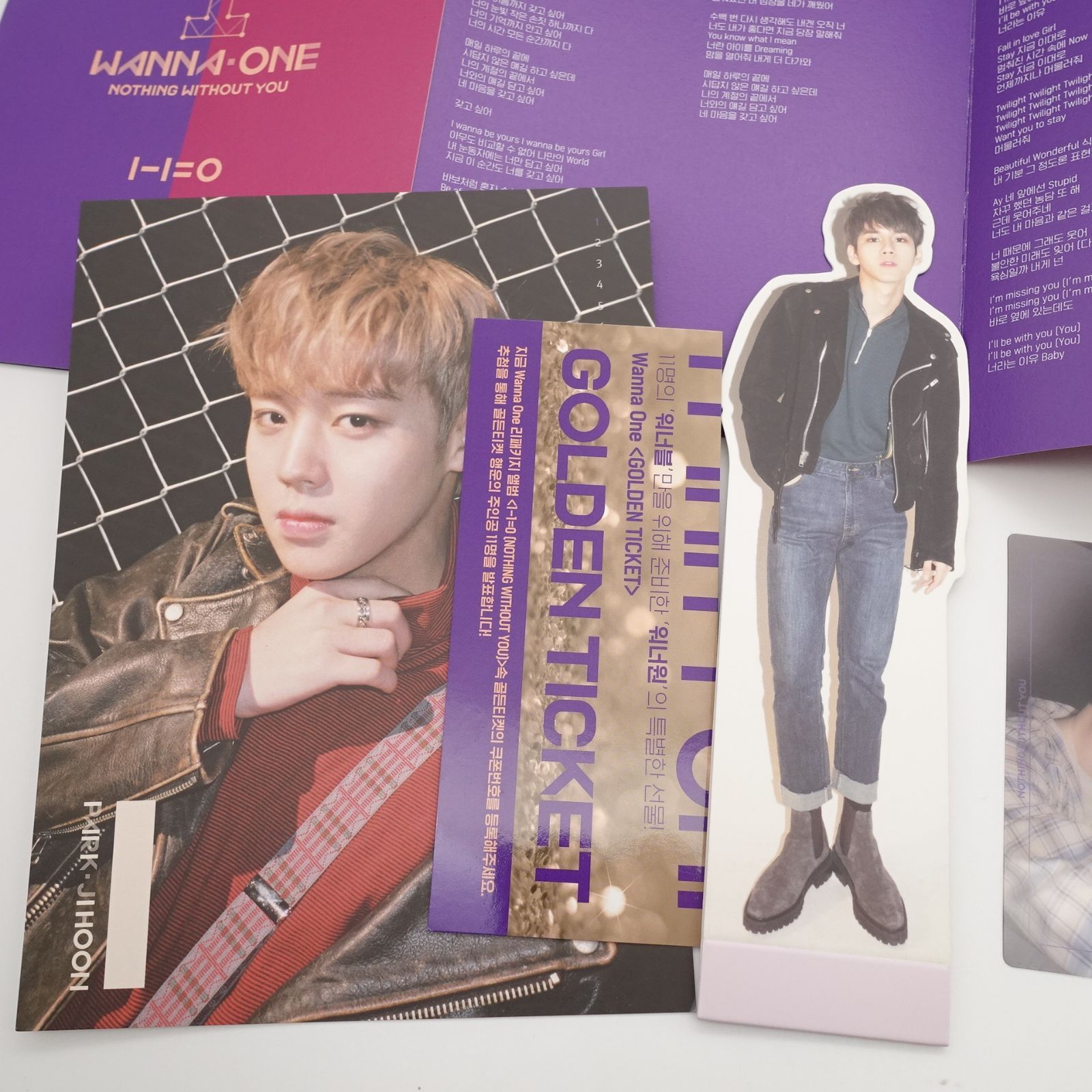 Wanna One 1-1=0 (NOTHING WITHOUT YOU) フォトブック リリックカード