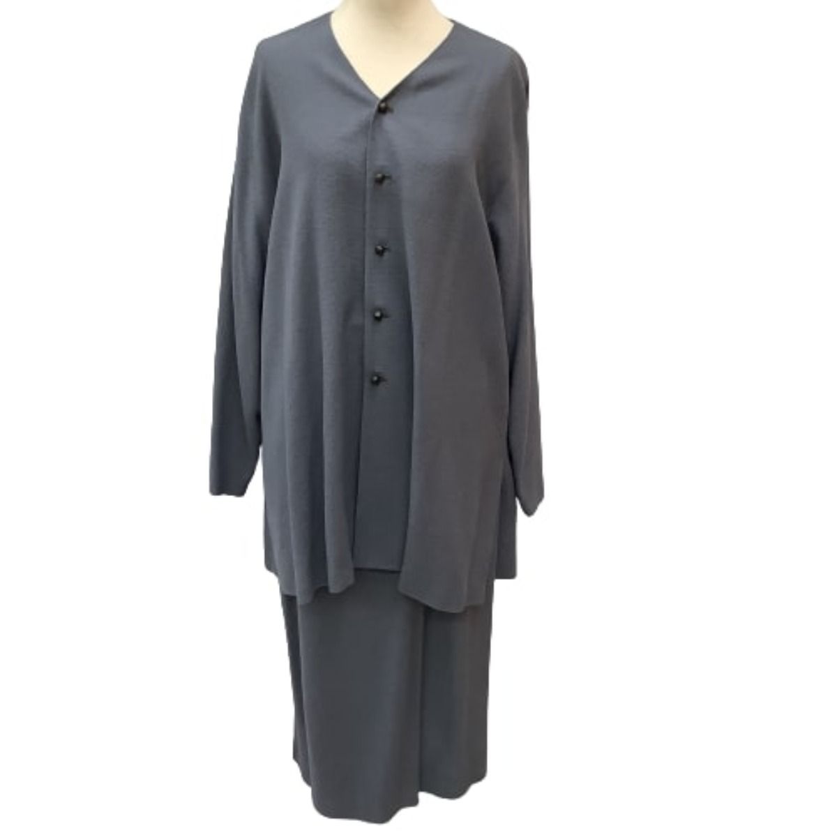 【美品】ヨーガンレール　ジャケット　グレー　変形 JURGEN LEHL ヨーガンレール グレー リネン×コットン 変形襟