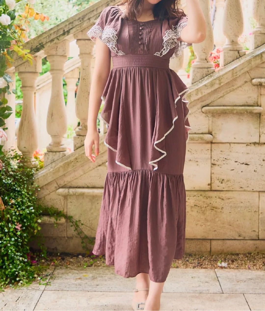herlipto Embroidery Poplin Dress ワンピース　M herlipto Embroidery Poplin Dress