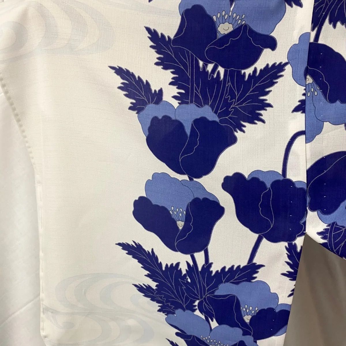 新品 撫松庵 片寄せポピー セオアルファ 洗える夏着物 付下げ 浴衣 6228 新品 撫松庵 片寄せポピー セオアルファ 洗える夏着物 付下げ