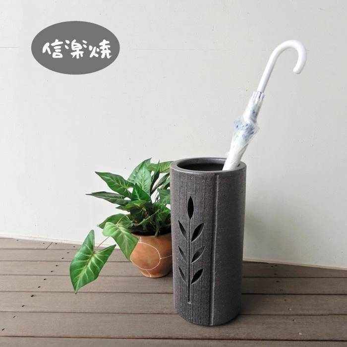 丸太切り出し桶 飾り物 傘立て 木桶 木工品 彫刻 オブジェ おもてなし