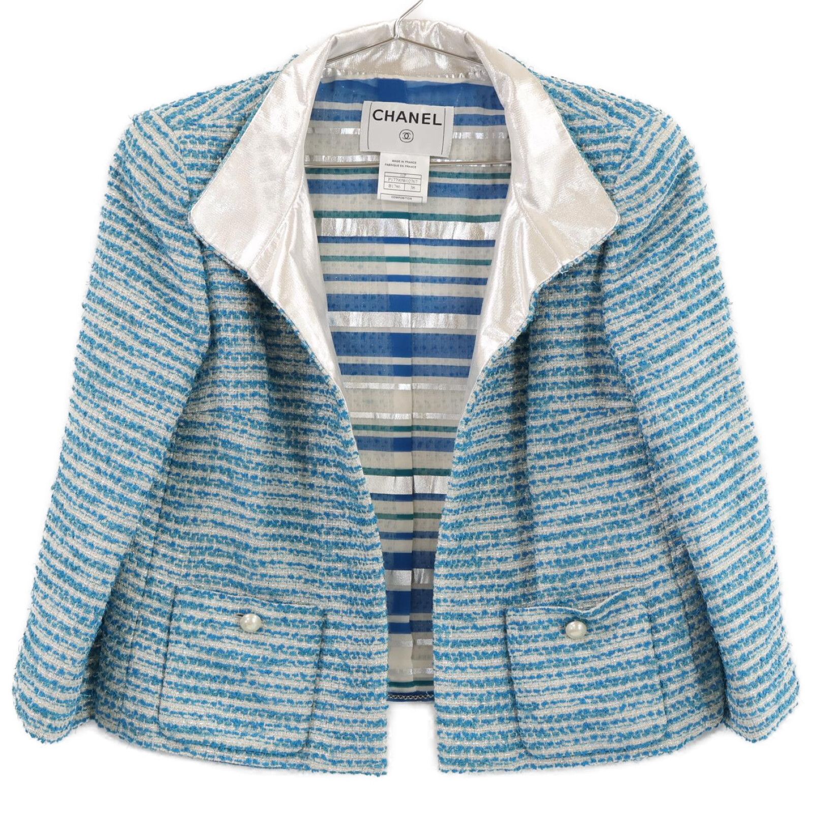 CHANEL シャネル 国内正規 P17790W02767 01P パールボタン  