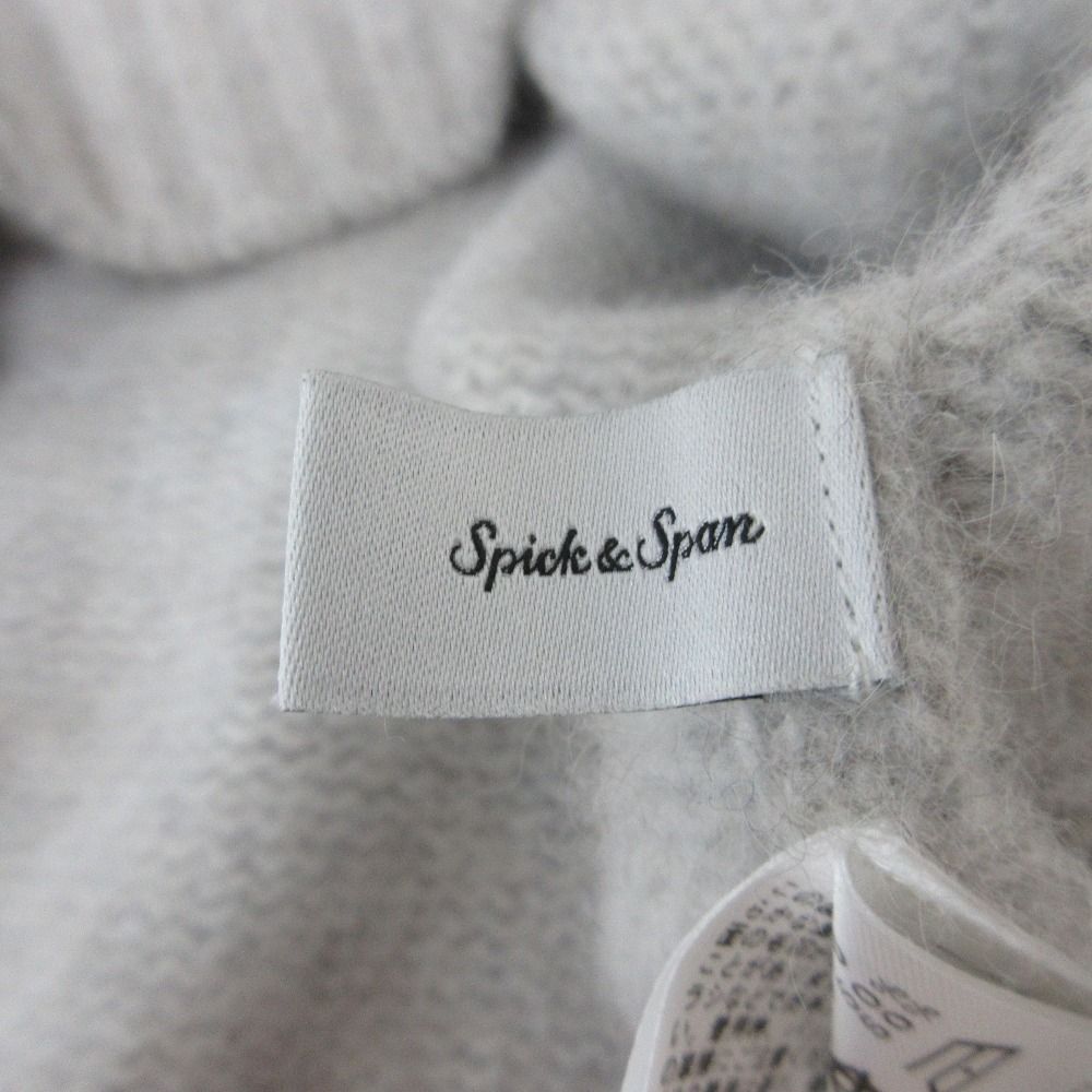 美品 22AW Spick ＆ Span スピック＆スパン フォックス混ボトルネックプルオーバー ニット セーター 22080200704030 グレー レディース 古着 中古 美品 22AW Spick ＆ Span スピック＆スパン フォックス混ボトル