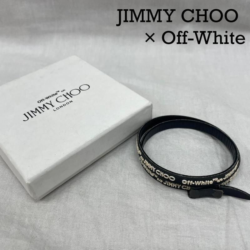 JIMMY CHOO ジミーチュウ アクセサリー ブレスレット バングル ×Off White ブレスレット ジミーチュウ ブレスレット ゴム ブラック ホワイト BLK WHT