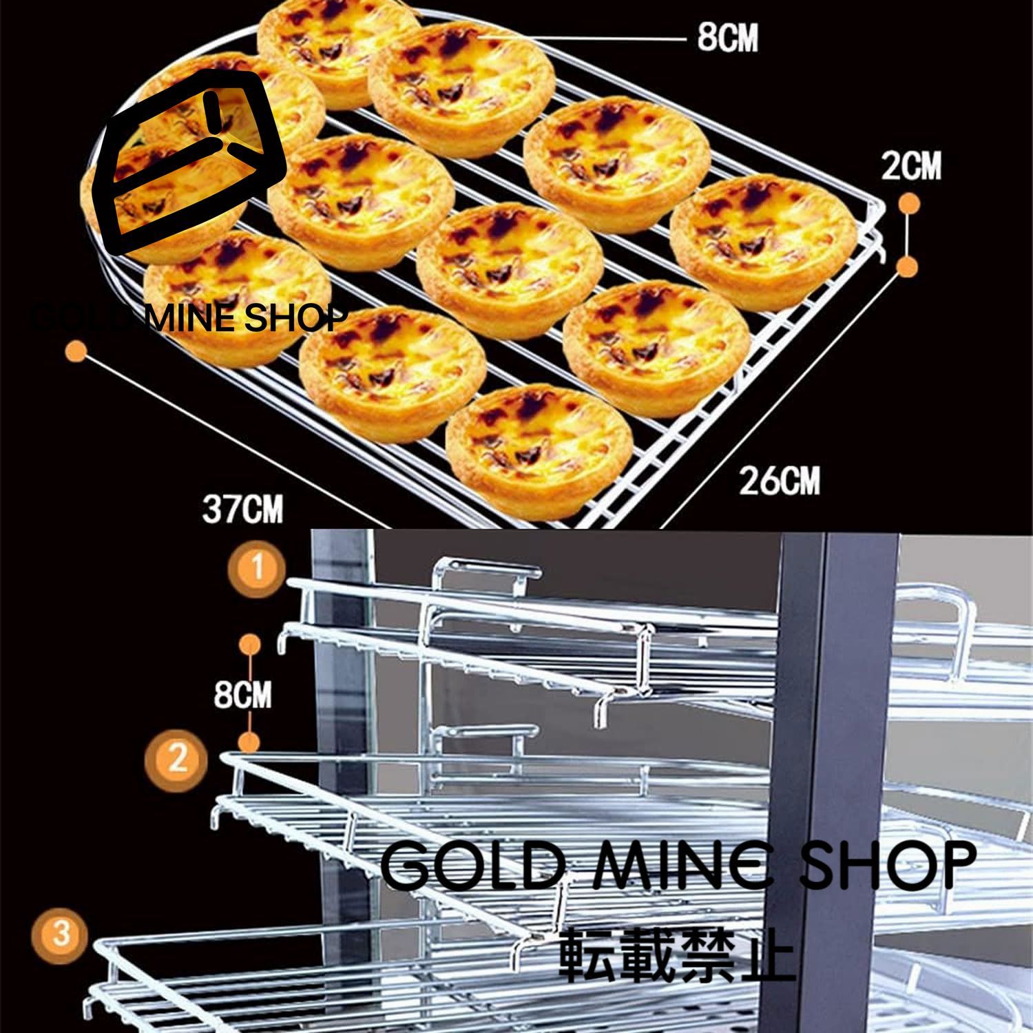 業務用フードウォーマー、電気カウンタートップ食品ディスプレイケース、800W  3層エッグタルトキャビネット、食品保存装置、サーモスタット制御ピザ、タルト、ハンバーガー、フライドポテト用のホットフードボックス - メルカリ