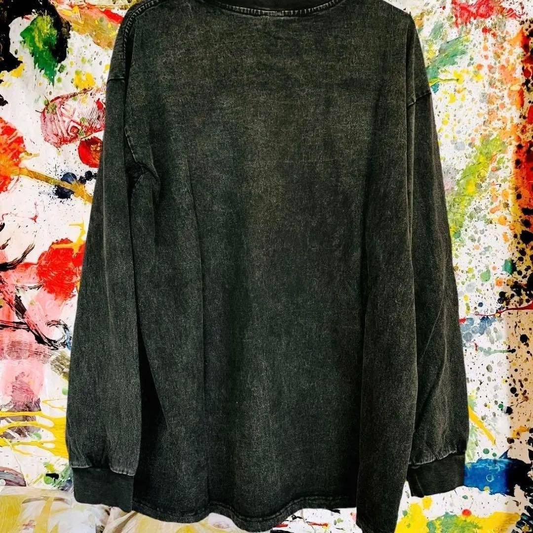 新品✨ 平成レトロドラマ ロンT 長袖 メンズ XL 2XL 個性的 古着 好 ロックリー 覚醒 メンズ ロンT 長袖 秋 冬 ケミカルウォッシュ L XL ②
