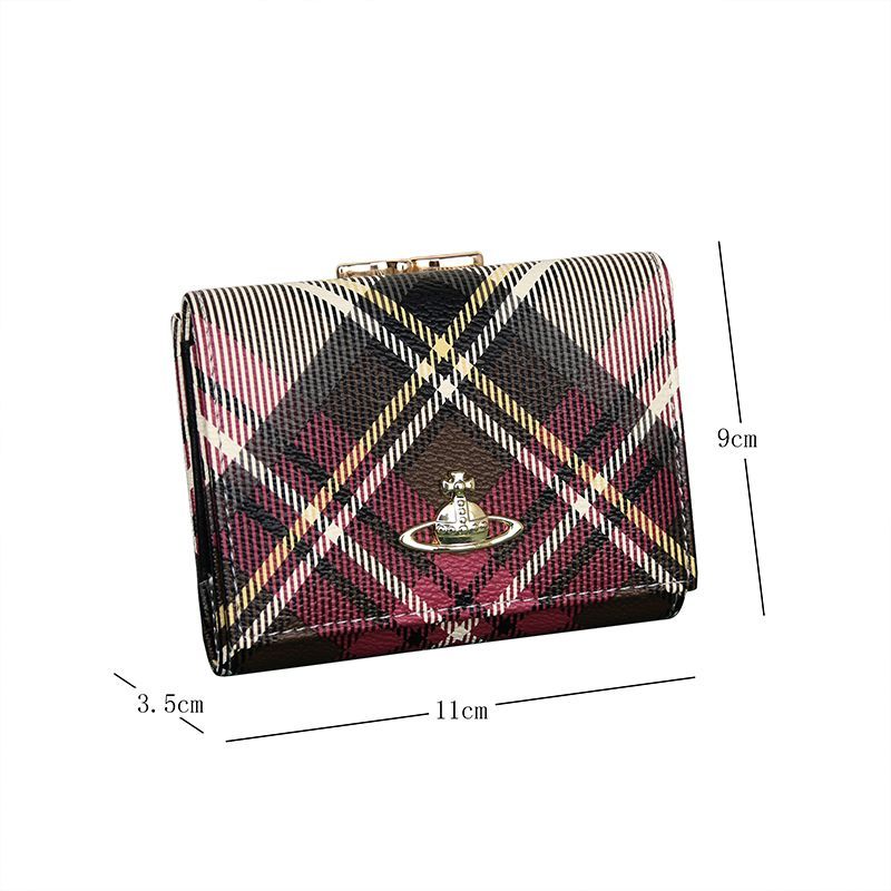 新品 Vivienne Westwood 三つ折り財布 チェック柄 ヴィヴィアン