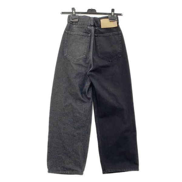 【新品タグ付き】MM6 ハイウエスト デニム パンツ 36 美品 MM6 Maison Margielaデニムパンツ ブラックデニム 36