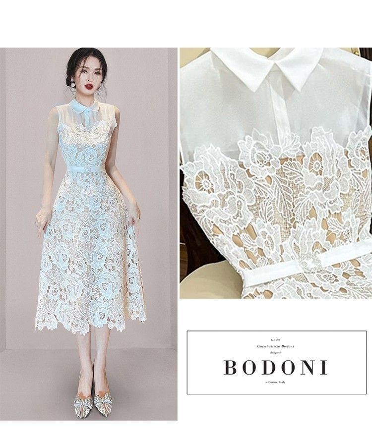 白 花柄 ドレス 結婚式 フレア シースルー パーティー 総レース