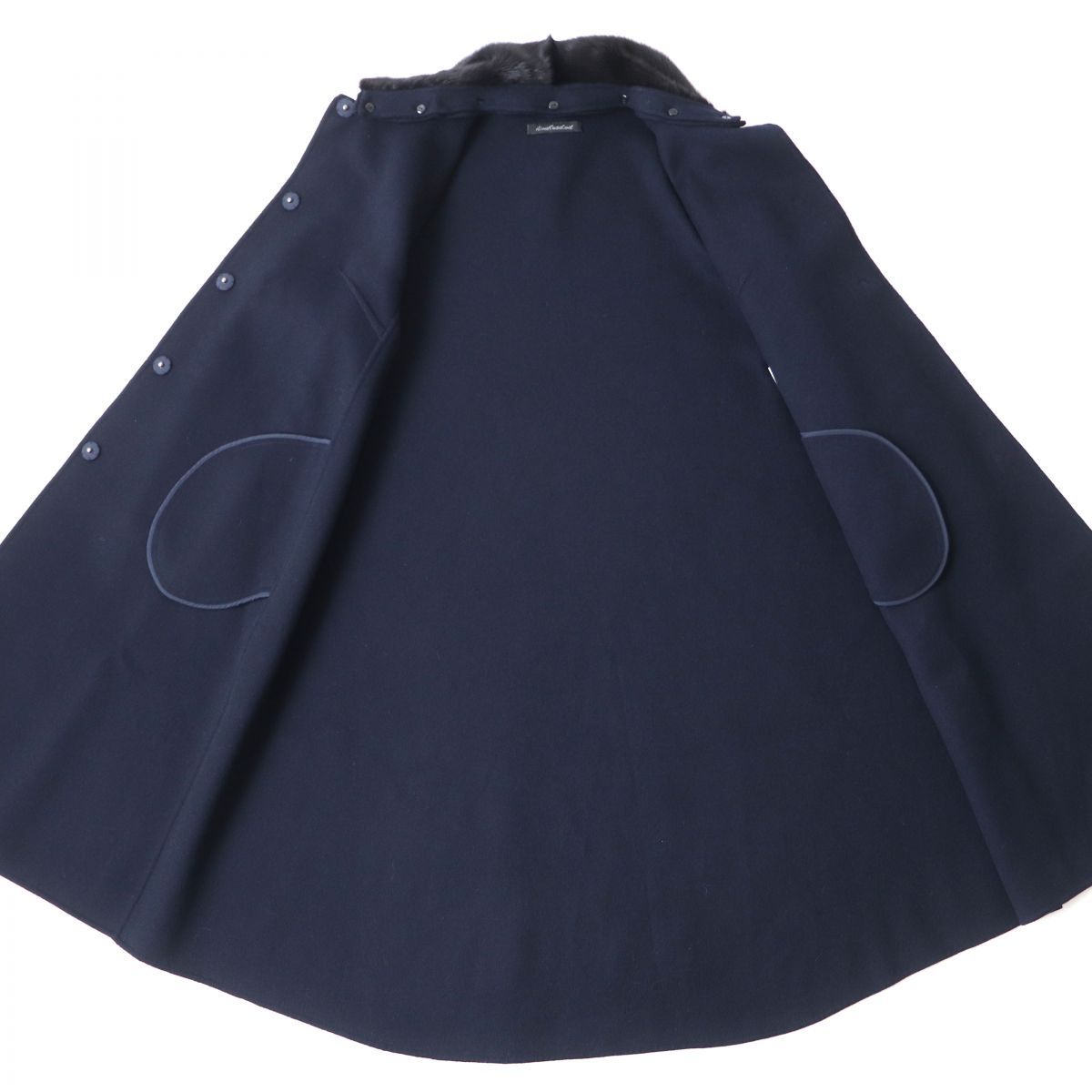 極美品△正規品 ALMA ROSA アルマ ローザ レディース 襟ミンクファー付 
