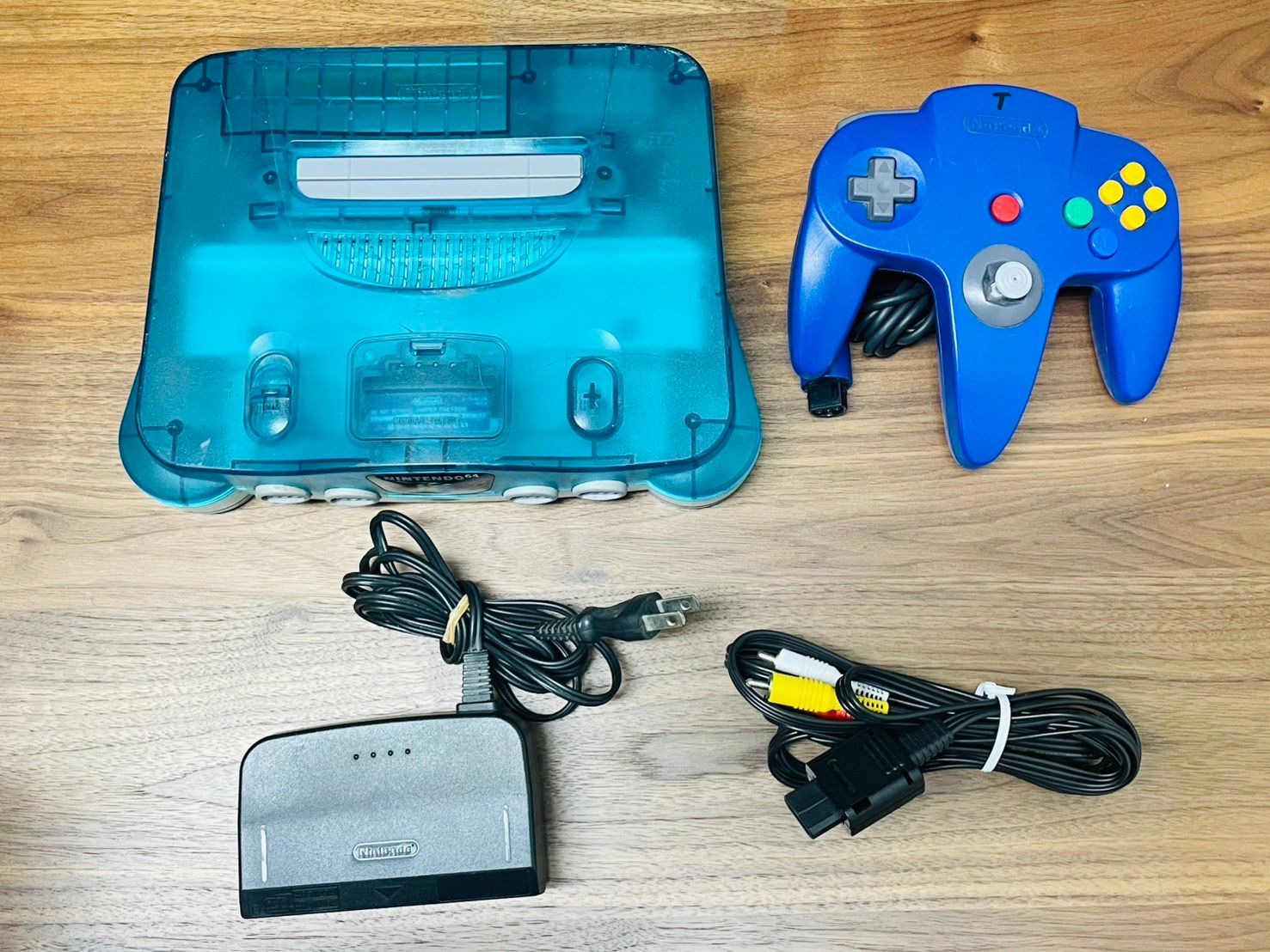 N64 Nintendo64 本体 コントローラーセット クリアブルー 動作 済み MS-19