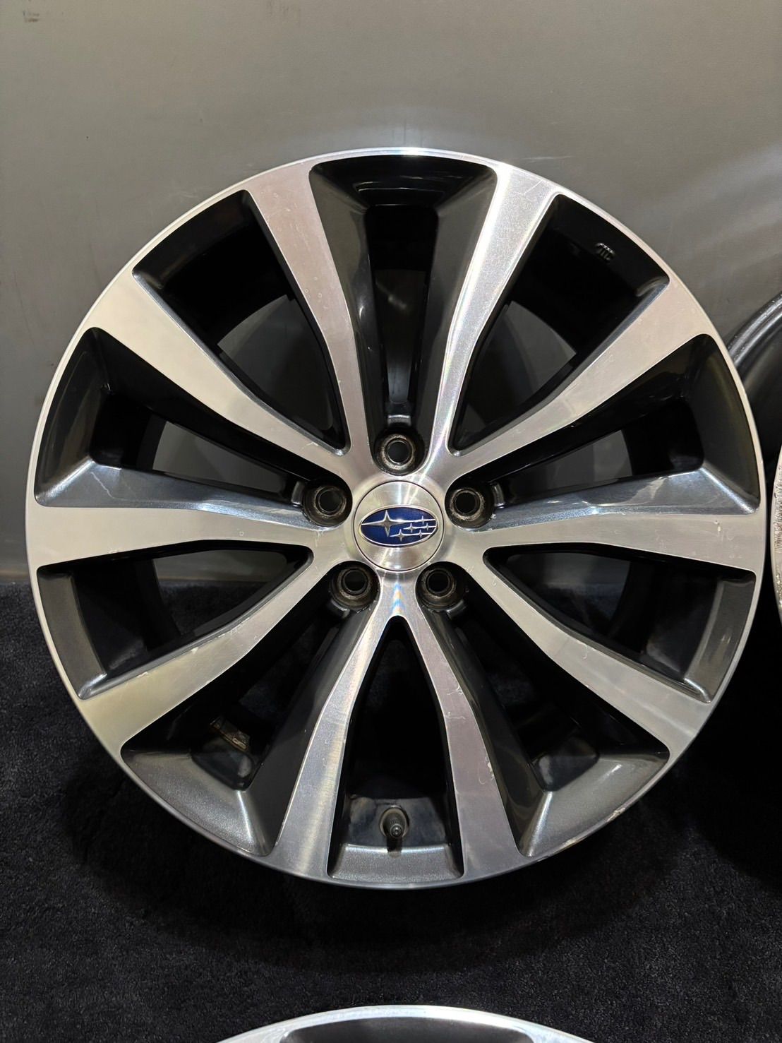 スバル エクシーガ クロスオーバー 7 純正 17インチ 7J 48 100 5H アルミホイール 4本 インプレッサ ブラポリ 1-K177