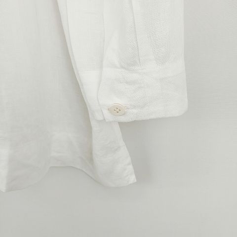 ISSEY MIYAKE イッセイミヤケ 麻 リネン ノーカラーシャツ 羽織り