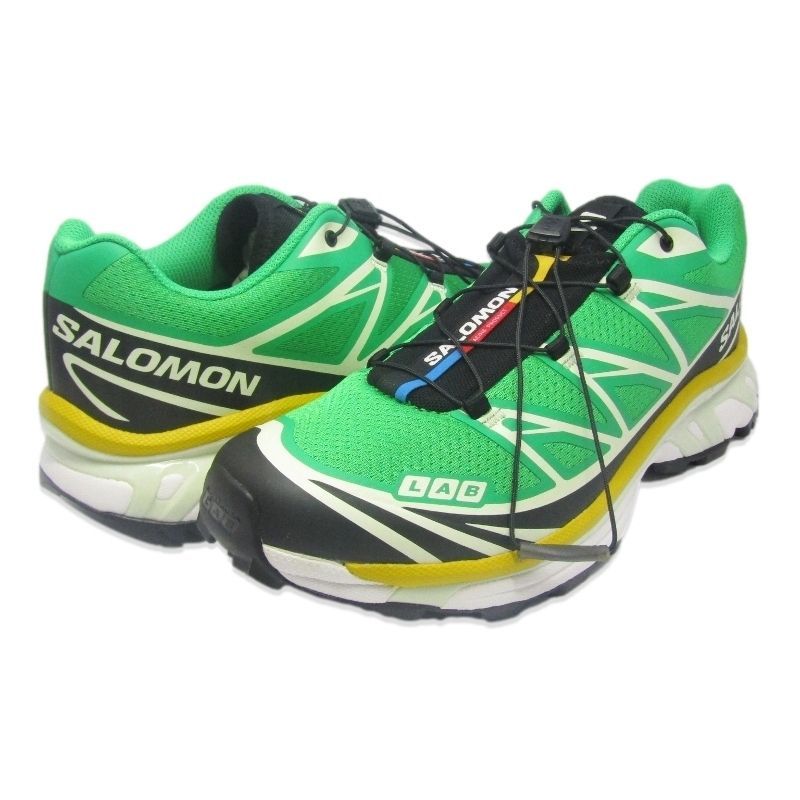 SALOMON サロモン 28 cm XT-6 スポーツ スタイル シューズ ローカット Bright Green Black Sulphur