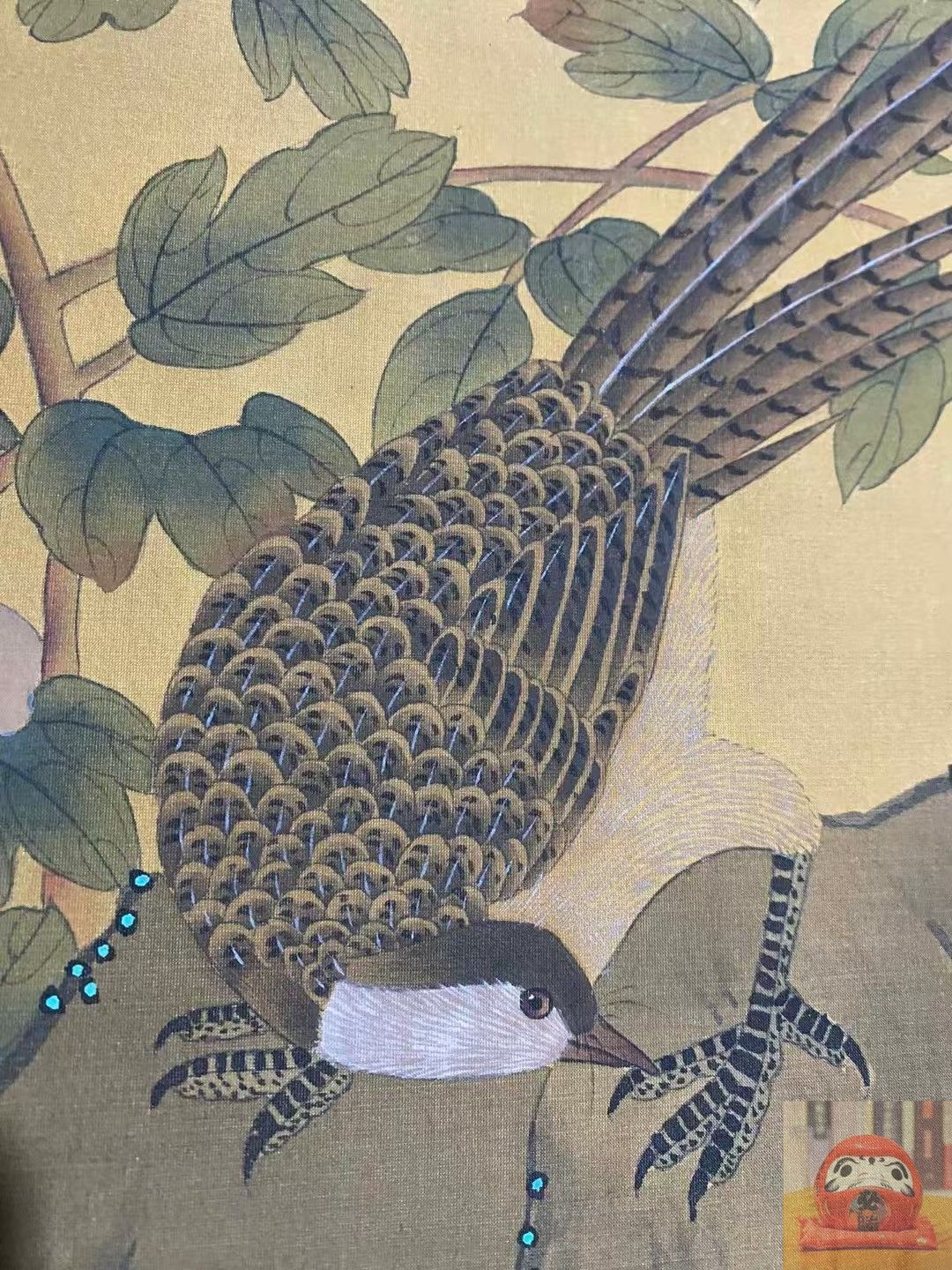 中国古美術.精品三尺中堂画.趙佶花鳥画.手描きの作品.実物撮影.