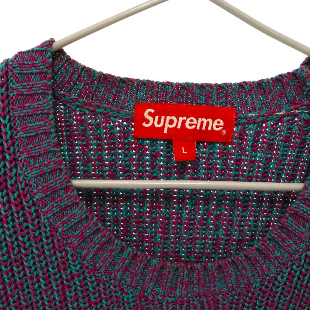 SUPREME (シュプリーム) 21AW Small Box Logo Melange Rib Knit Sweater スモールボックスロゴ  メランジ リブニットセーター パープル - メルカリ