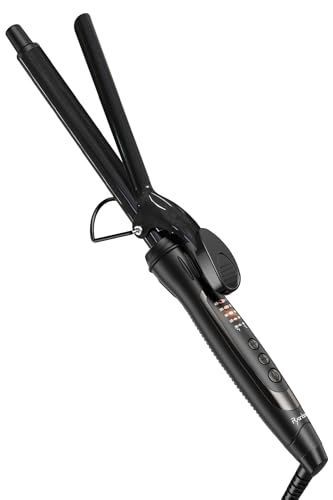 19mm_ブラック Ryanboo ヘアアイロン カールアイロン コテ 19mm カーリングアイロン 5段階温度調整 プロ仕様 MAX220 海外対応19mm， ブラック