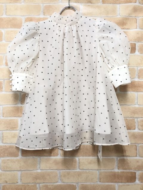 中古】 SNIDEL スナイデル ハーフスリーブオーガンジーブラウス