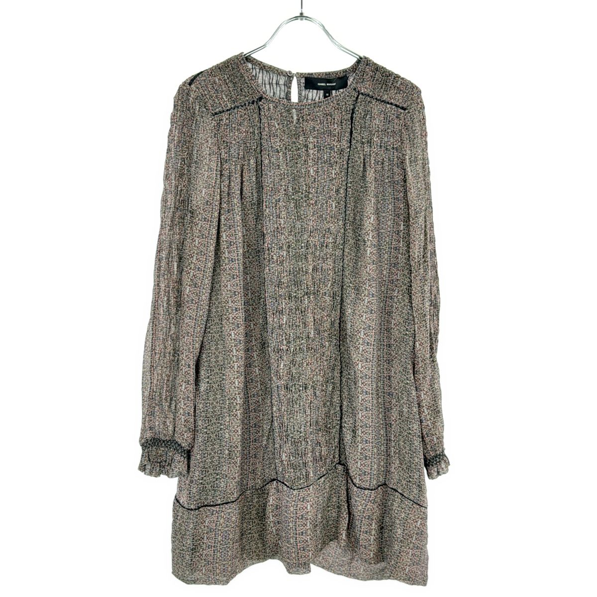ISABEL MARANT イザベルマラン ギャザーシルクチュニックシャツ 