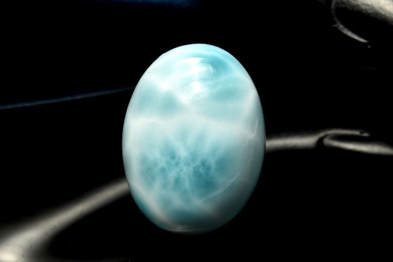 １点物 AAA 亀甲模様 ラリマー 21x16mm オーバル ルース パワーストーン 天然石 _PC5831