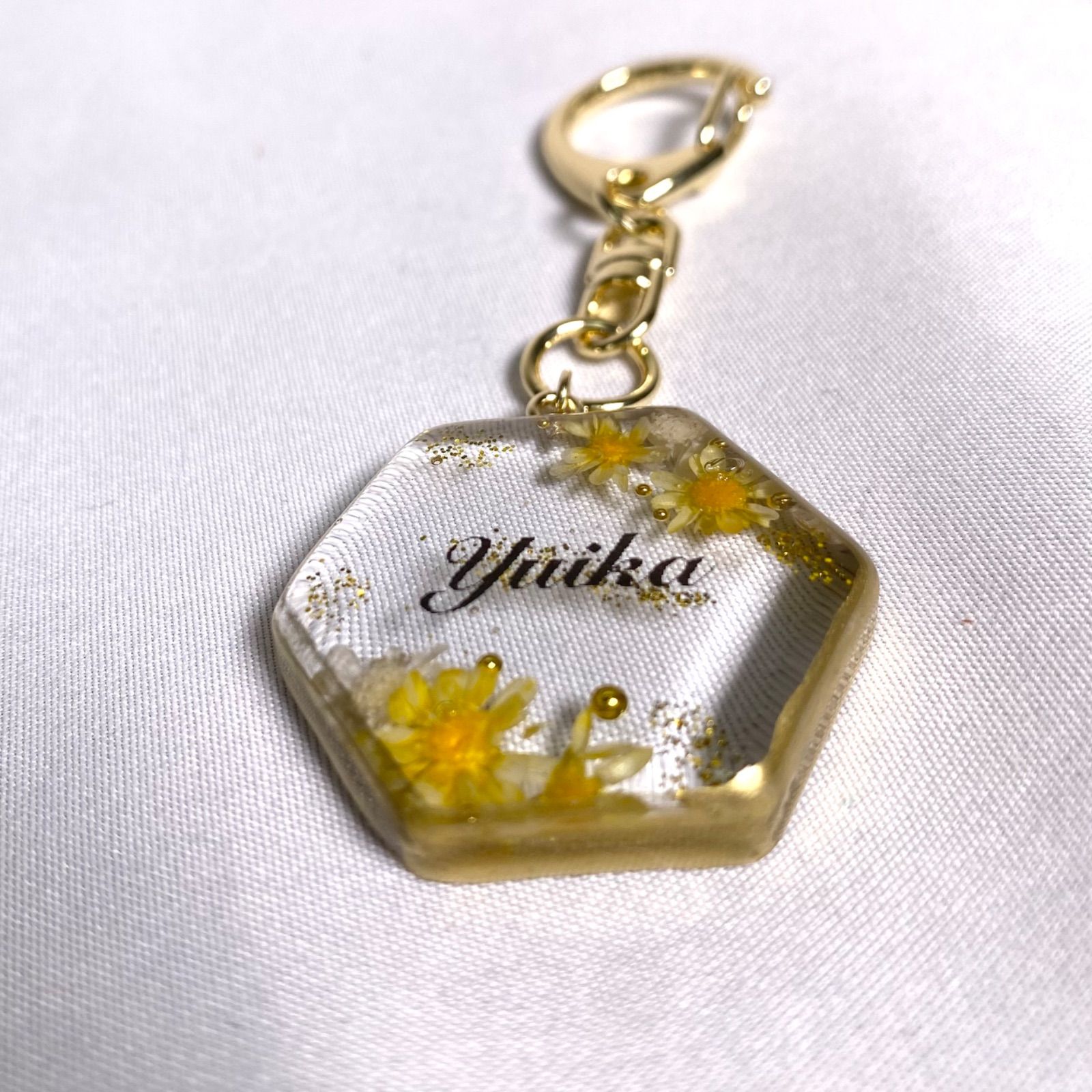 名入れキーホルダー　お花 名入れ】お花 キーホルダー ニュアンスカラー チャーム 通園