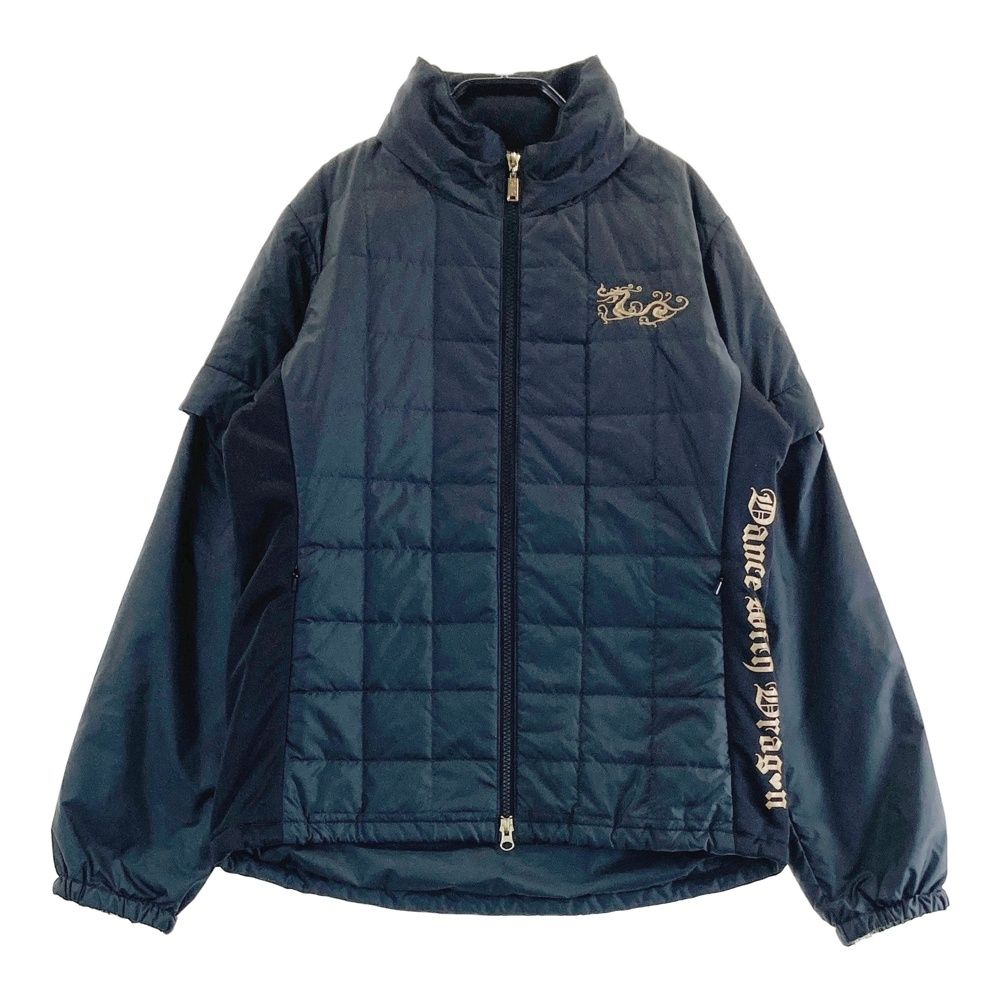 サイズ 3 DANCE WITH DRAGON ダンスウィズドラゴン 2WAY 中綿ジャケット ブラック系 240101496388 ゴルフウェア レディース ストスト