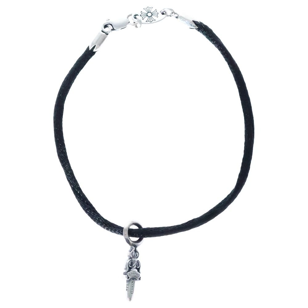 CHROME HEARTS クロムハーツ KZ ケーゼット ダガースタック シルクブレスレット シルバー ブラック