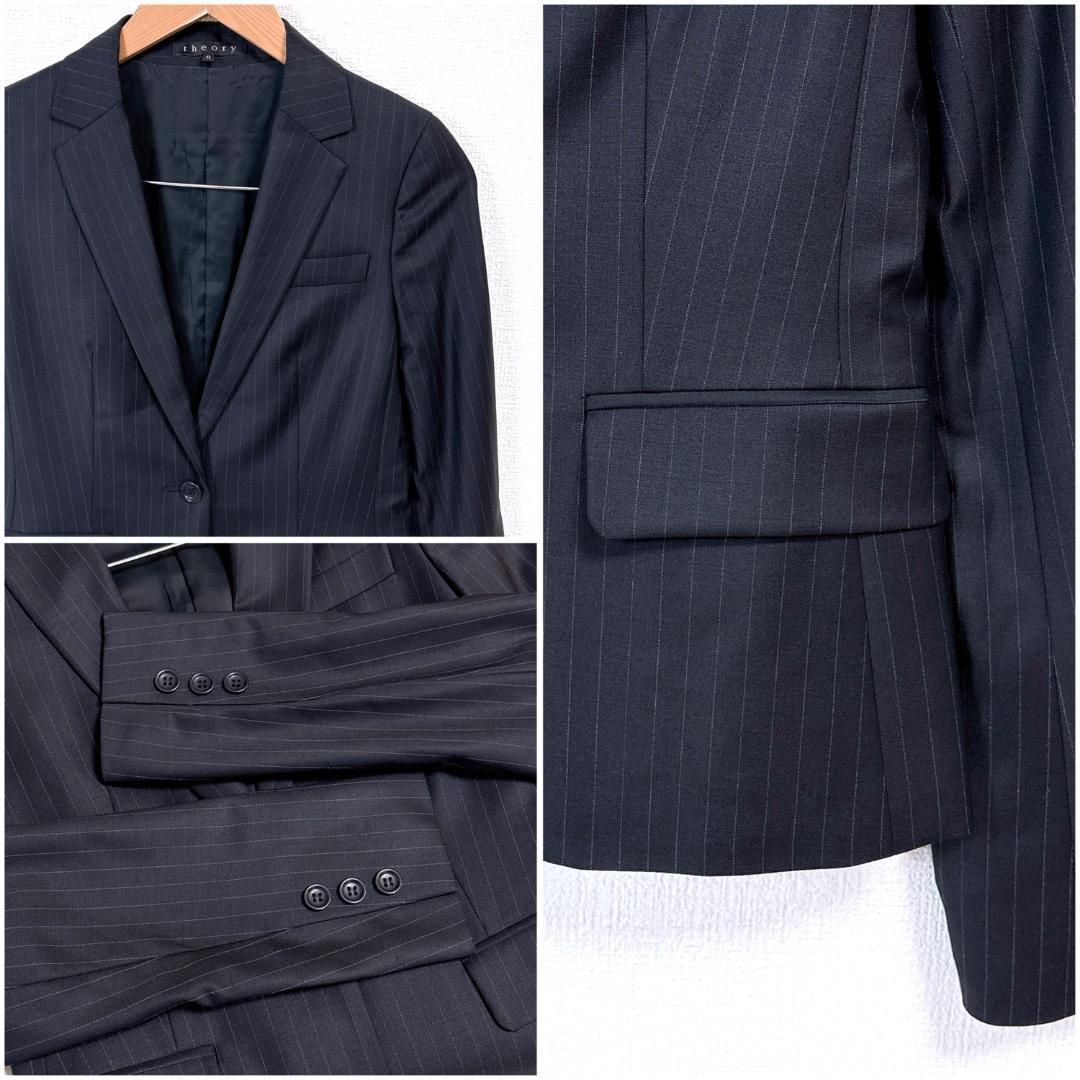 美品】セオリー スーツセット ジャケットO パンツXO ストライプ