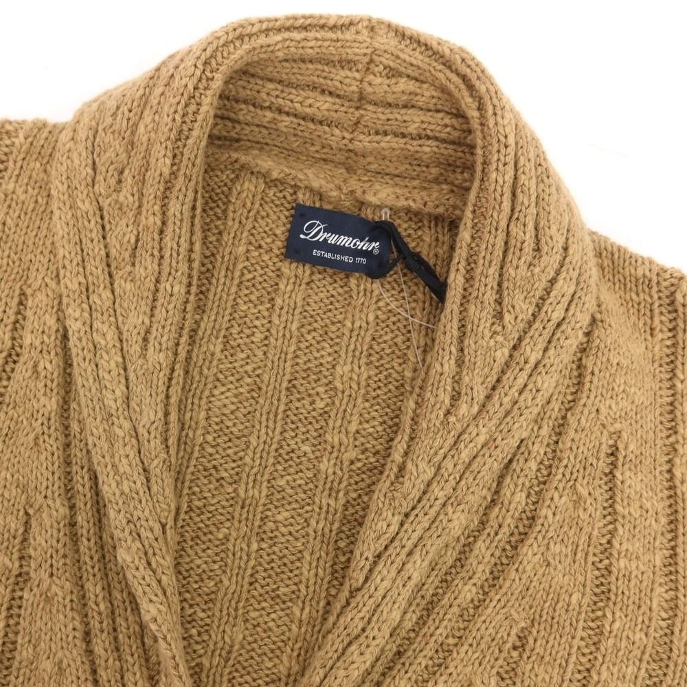 中古】ドルモア DRUMOHR コットンリネン ショールカラー カーディガン