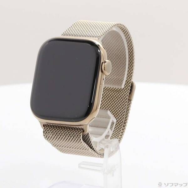 〔 品〕 Apple Watch Series 11 GPS Cellular 42mm ゴールドチタニウムケース ゴールドミラネーゼループ 262