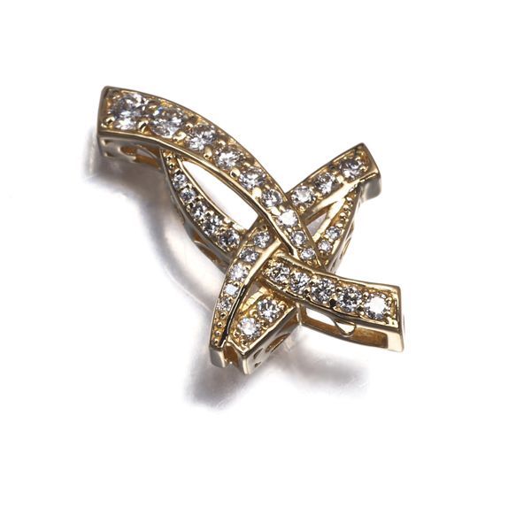 ゆきざき ペンダントトップ ダイヤ ダイヤモンド 0.30ct ルペティットマン クロス K18YG 177685
