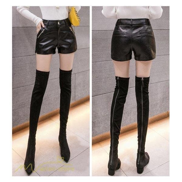 新品 EDIT. FOR LULU 羊革 ショートパンツ 黑 社交ダンス 衣装 ショートパンツ フェイクレザーパンツ ホット