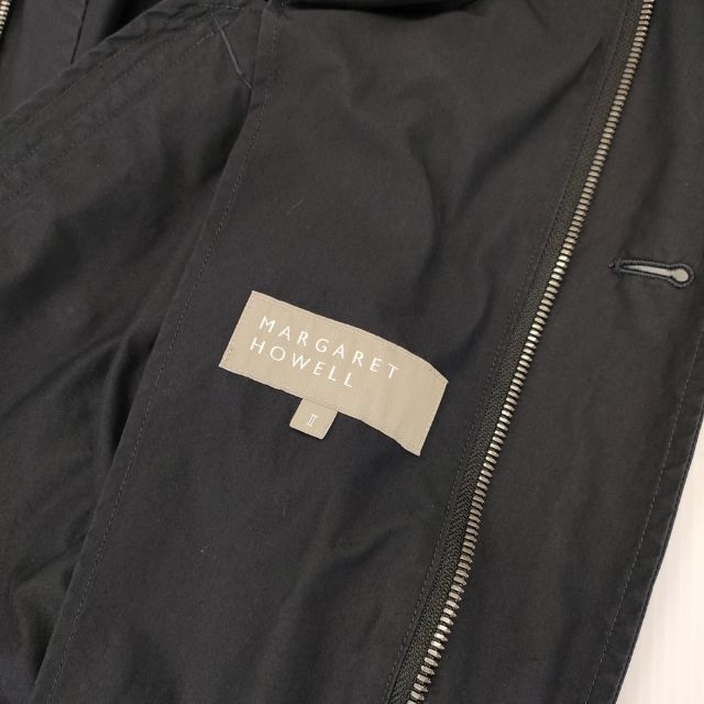 MARGARET HOWELL 578-8112006 COTTON NYLON COATING フィッシュテール モッズコート ネイビー レディース マーガレットハウエル 5-0921M∞ GULLKHAN_COM