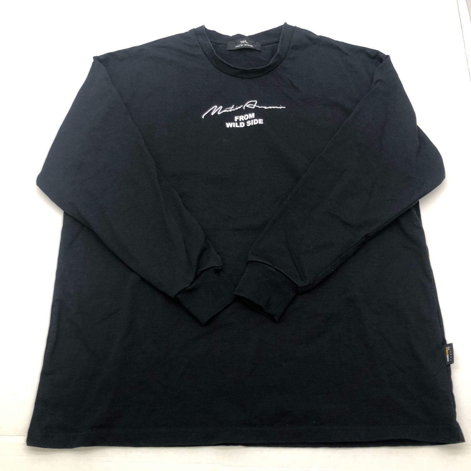 マタンアヴニール　MATIN AVENIR 春秋　長袖　Tシャツ メンズ黒　XS MATIN AVENIR マタンアヴニール 長袖 Tシャツ メンズ ロンT ロゴ