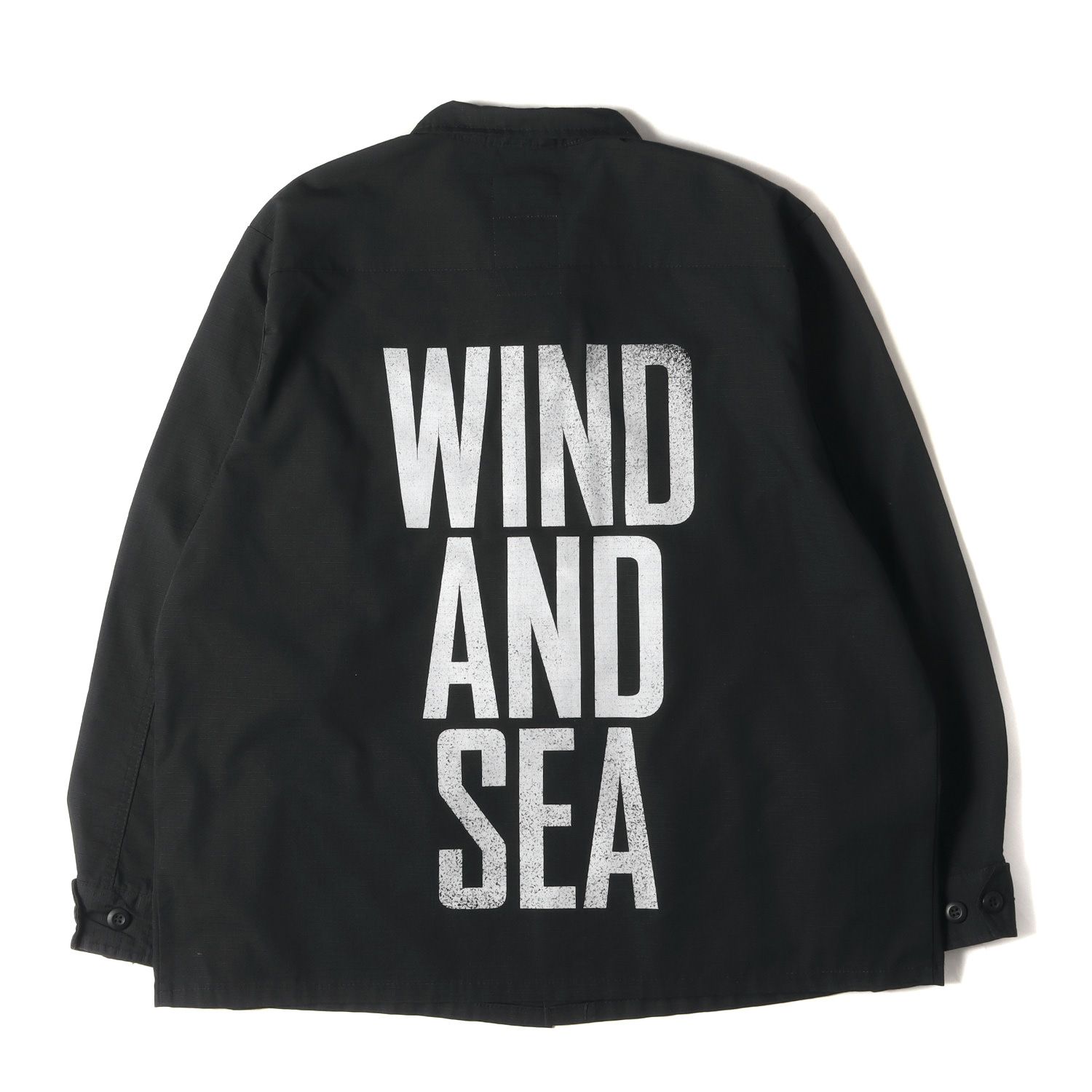 美品 WIND AND SEA ウィンダンシー ジャケット サイズ:XL 23AW オーバーサイズ リップストップ ジャングル ファティーグジャケット  Military Surplus Fatigue Jacket ブラック 黒 アウター ブルゾン コート - メルカリ