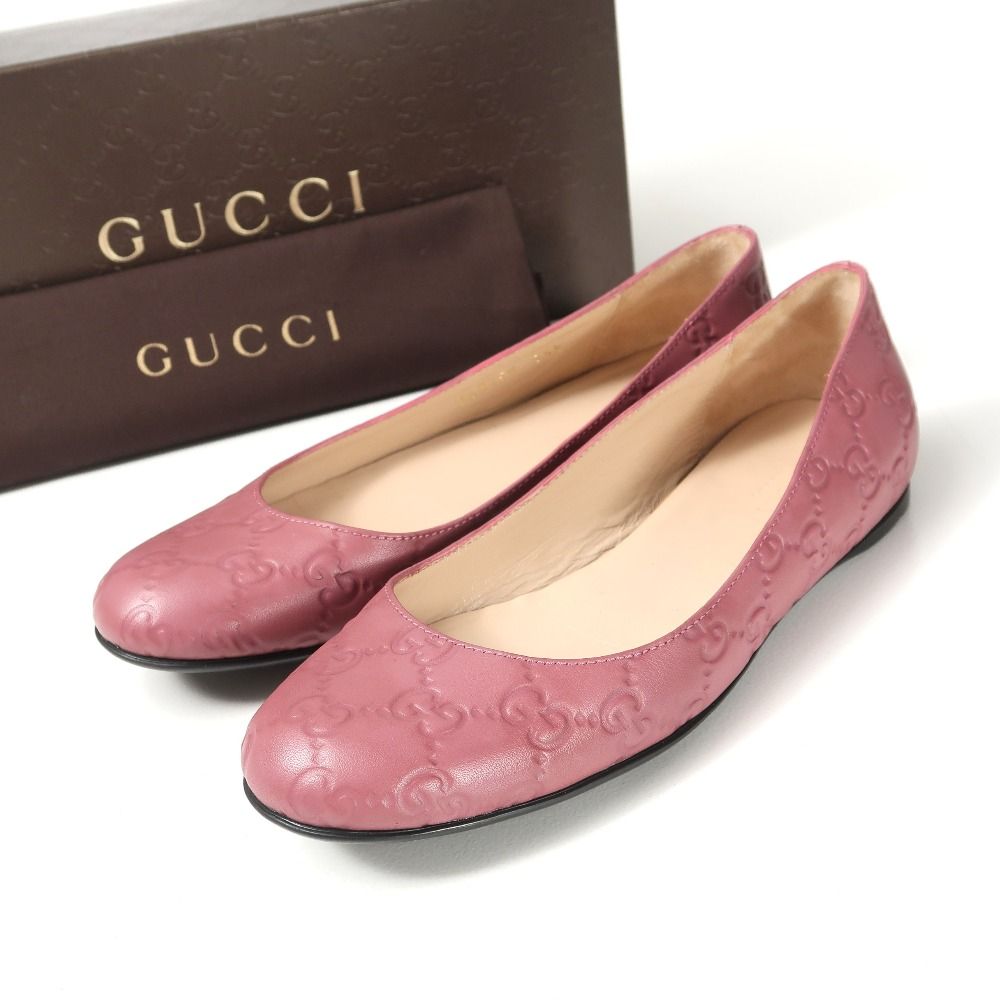 GUCCI パールフラットシューズ　38サイズ GUCCI - GUCCI グッチ ラバーシューズ サイズ38 フラット