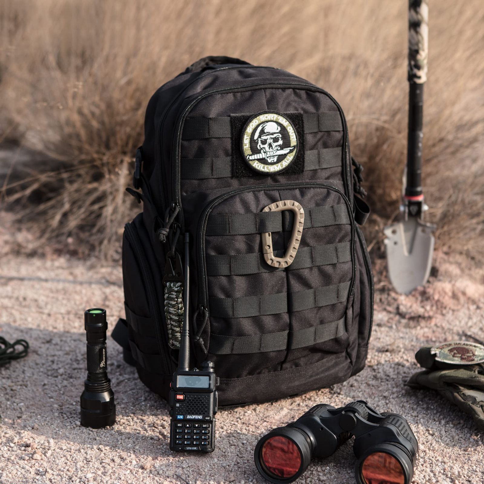 送料無料！ 大容量 リュック MOLLE タクティカルバッグ キャンプ 登山ザック バックパック ハイキング ブッシュクラフト ミリタリー バックパッカー 40L 軍用