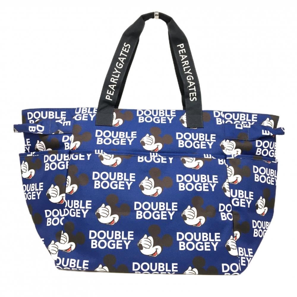PEARLY GATES ミッキーマウス トートバッグ &ロッカーバッグ 超美品】パーリーゲイツ×DISNEY ロッカーバッグ ブルー×黒