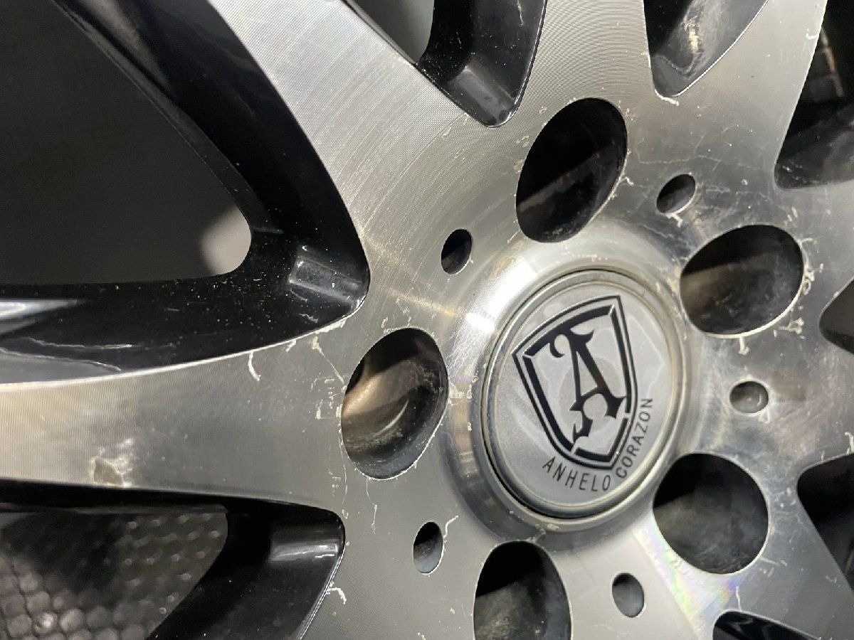 ANHELO CORAZON アネーロコラソン 19インチ 4本 8J5HPCD114.3+35 ブラポリ アルファード ヴェルファイア ハリアー等　(MHB526)クレジットカード QRコード決済可能 ANHELO CORAZON アネーロコラソン 19インチ 4本 8J5HPCD114.3+35