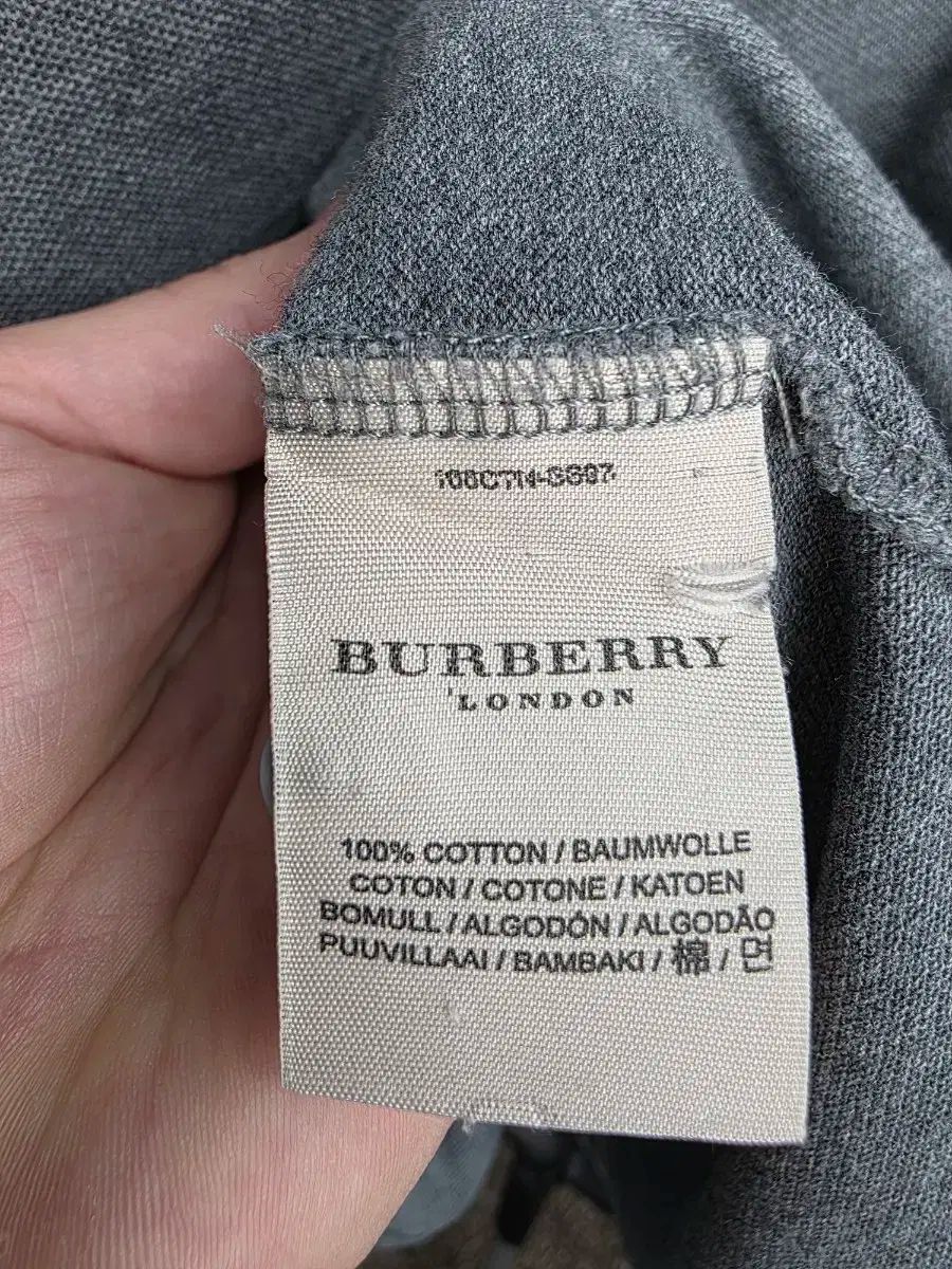 BURBERRY(バーバリー ) グレー 長袖 ポロシャツ M サイズ 売って