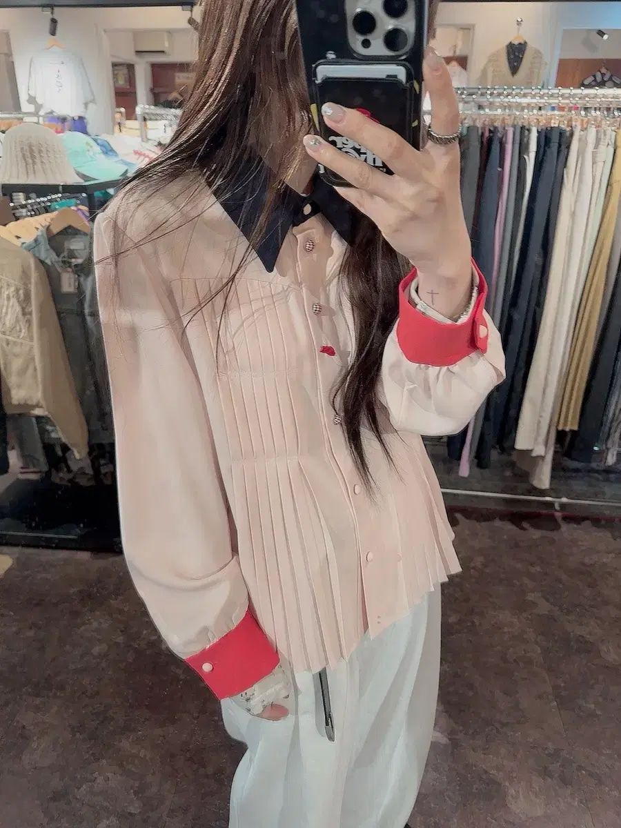 LUCKY CHOUETTE ラッキーシュエトゥ セーラー フリル バイ シフォン シルク ブラウス シャツ 36