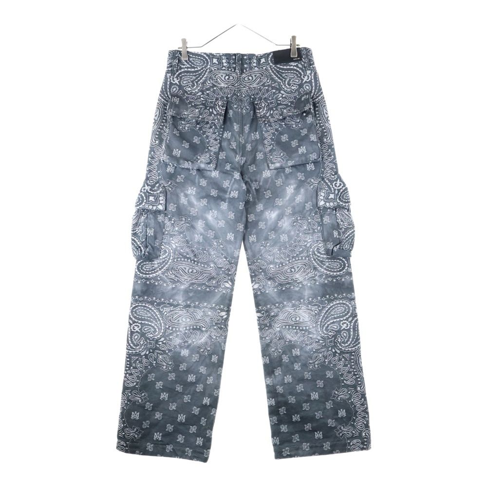 AMIRI アミリ Paisley Paint Print Cargo Pants ペイズリー ペイント プリント カーゴ パンツ グレー