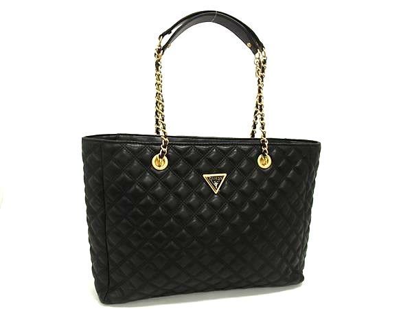 GUESS ゲス giully レザー トートバッグ ショルダーバッグ 肩掛けかばん レディース ブラック系 FJ7592