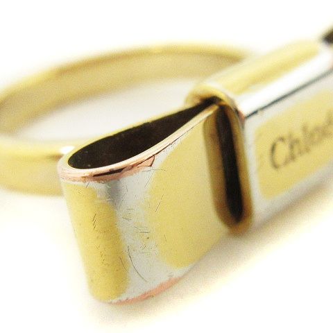 クロエ CHLOE リボン リング 指輪 ゴールドカラー 11号