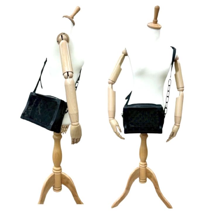 中古良品】LOUIS VUITTON ルイヴィトン モノグラム 刺繍 メッシュ