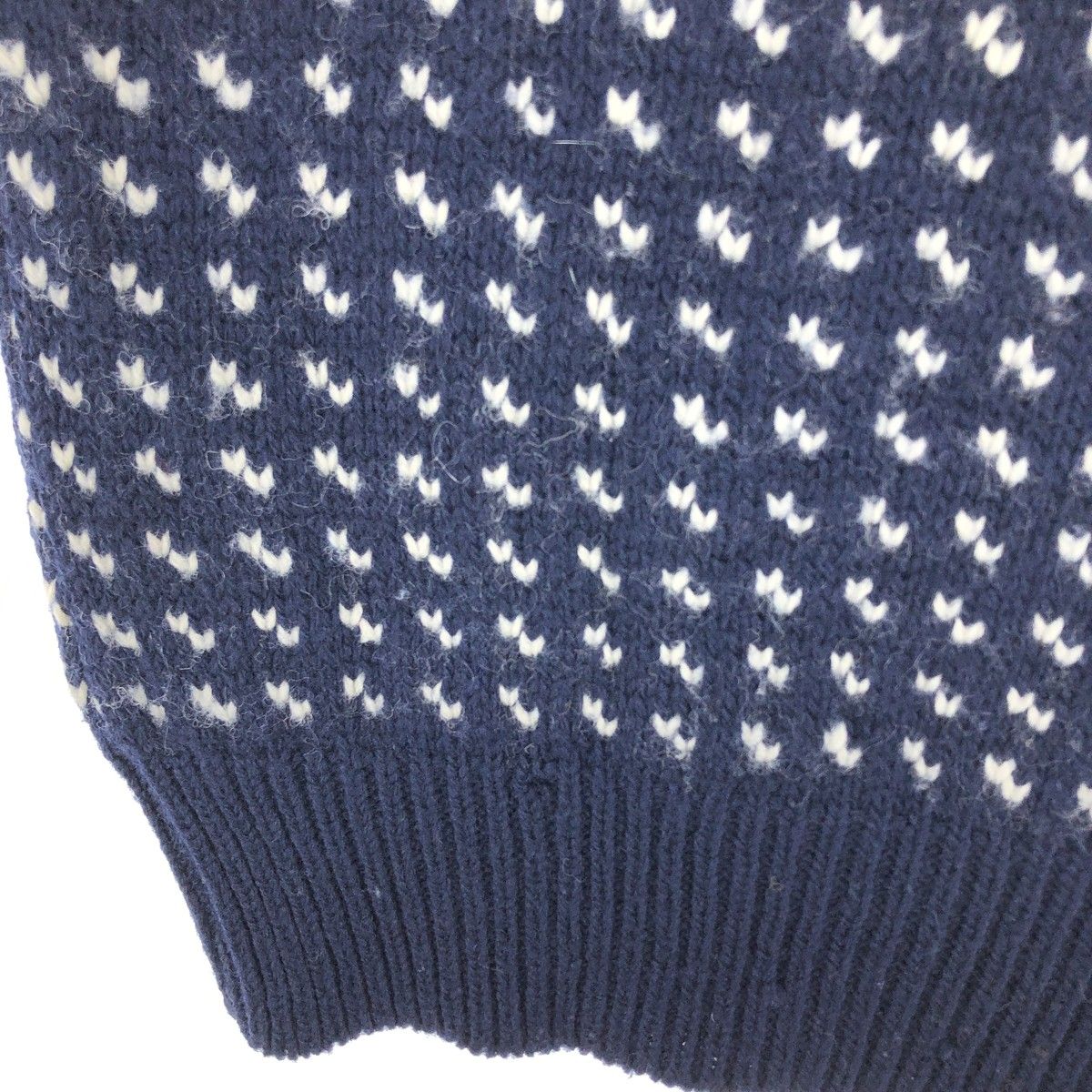 70s ウールリッチ　バーズアイニット Woolrich 古着 70年代 ウールリッチ WOOLRICH バーズアイ柄 ウールニット